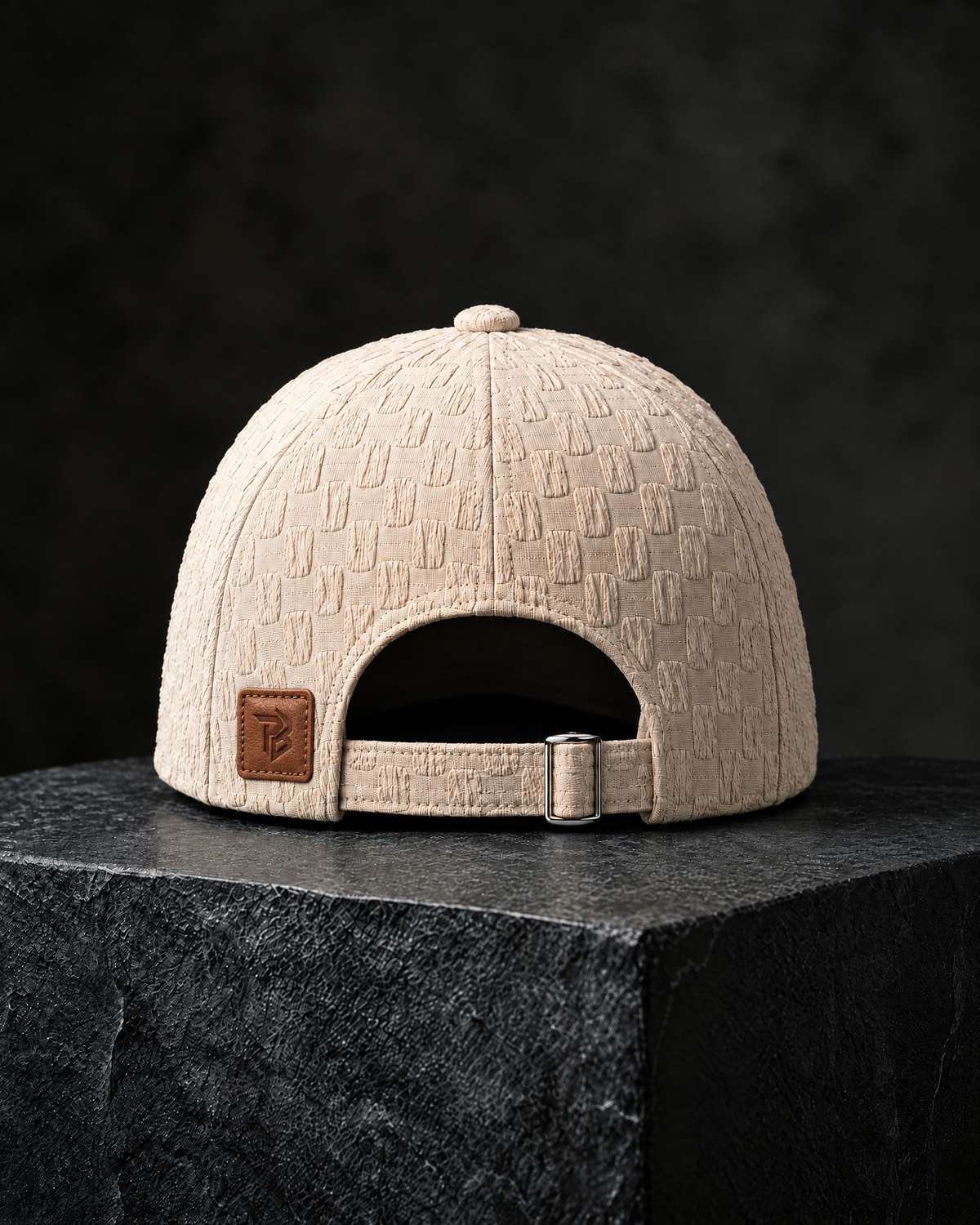 Signature Cap White - back leather patch