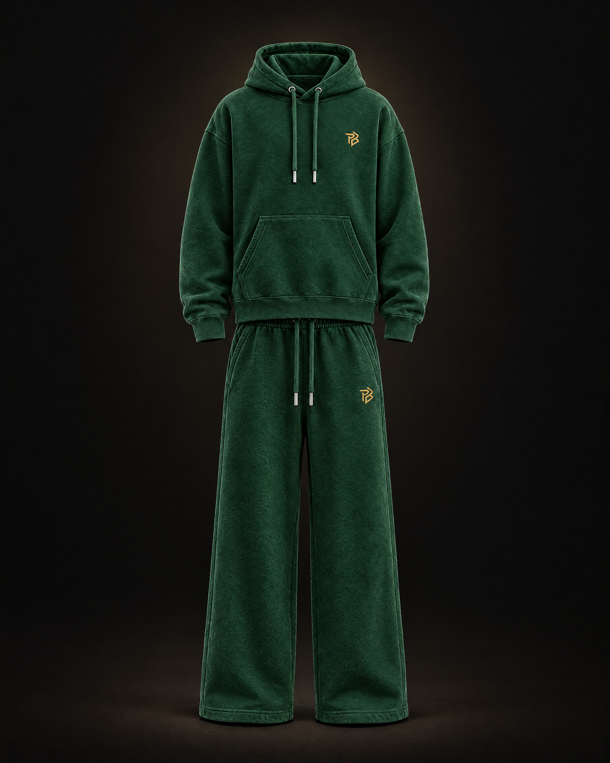 Polar Beast Fleece Set Dark Green - full set