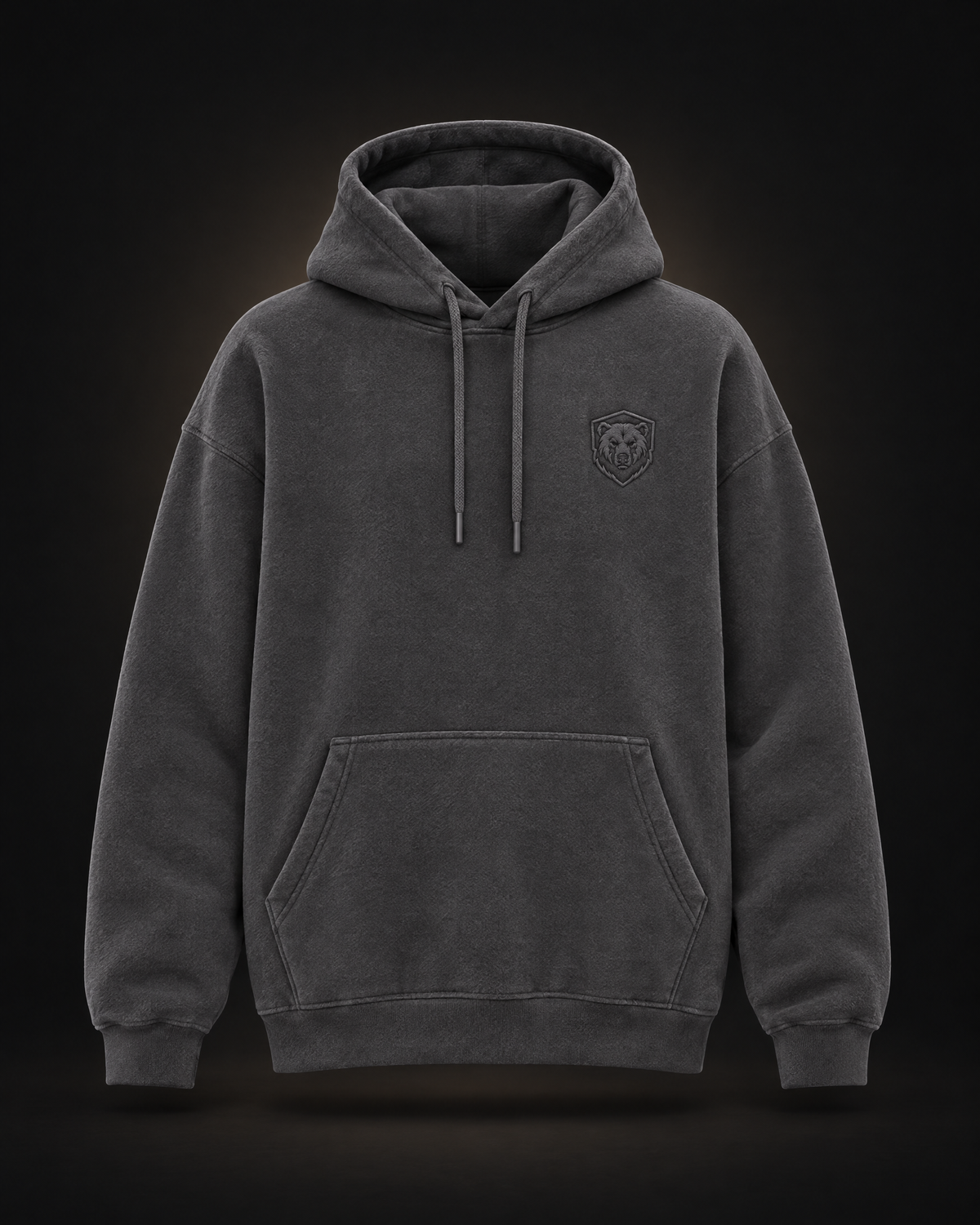 Oversized Fluffy Hoodie Charcoal