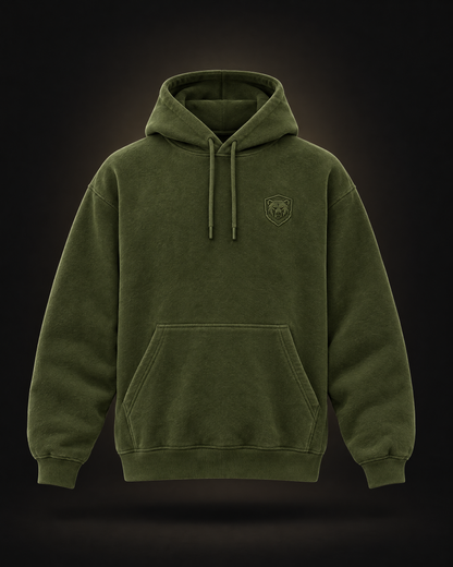 Oversized Fluffy Hoodie Olive