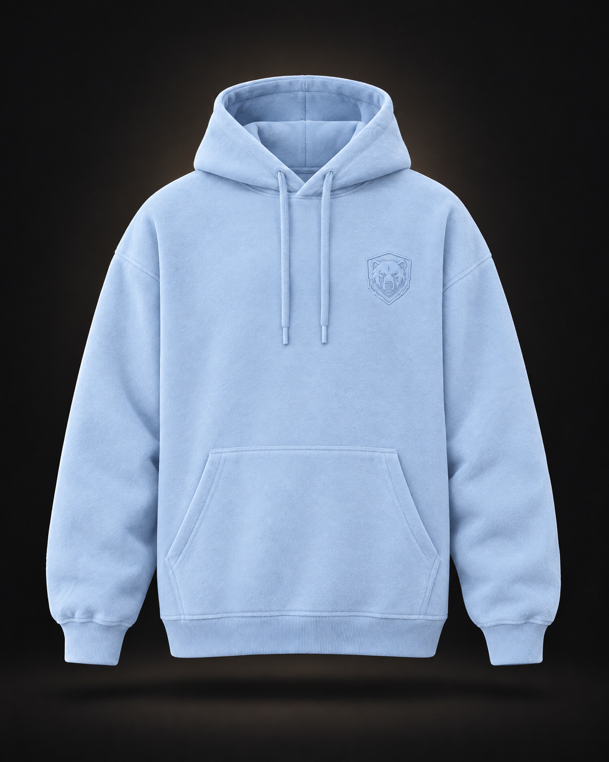 Oversized Fluffy Hoodie Baby Blue