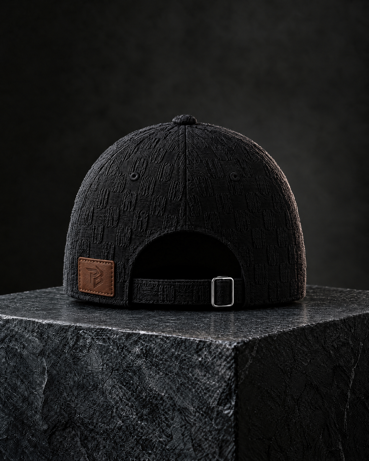 Signature Cap Black - back leather patch