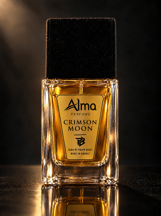 CRIMSON MOON perfume 50 ml bottle — Alma by Polar Beast, made in Kuwait