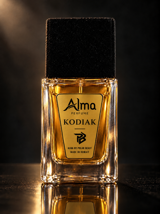 KODIAK perfume 50 ml bottle — Alma by Polar Beast, made in Kuwait